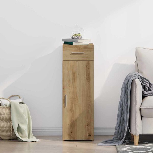 vidaXL Serv&iacute;rovacia skriňa so z&aacute;suvkou Remeseln&yacute; dub 30 x 42,5 x 93 cm