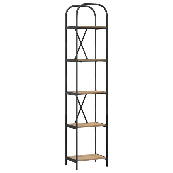 vidaXL Reg&aacute;l na knihy Remeseln&yacute; dub 40 x 30 x 183 cm Kompozitn&eacute; drevo