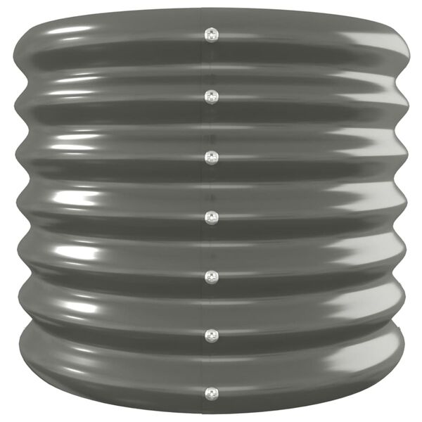 vidaXL Vyvýšený záhradný záhon pozinkovaná oceľ 260x40x36 cm sivý