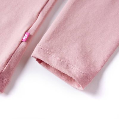 Detské tričko s dlhým rukávom svetlo ružové 92