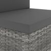 vidaXL 3-miestna sektorov&aacute; pohovka siv&aacute; polyratanov&aacute;