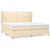 vidaXL Boxspring posteľ s matracom kr&eacute;mov&aacute; 200x200 cm l&aacute;tka