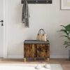 vidaXL Predsieňov&aacute; lavica s vank&uacute;&scaron;om Dymov&aacute; dub 60 x 38 x 46 cm