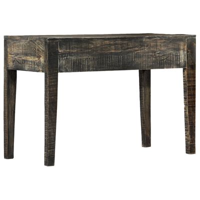 vidaXL Stôl čierny 110x50x75 cm masívne mangovníkové drevo