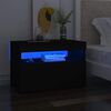 vidaXL Nočn&yacute; stol&iacute;k a LED svetl&aacute; 2 ks čierne 60x35x40 cm