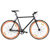 vidaXL Bicykel s pevn&yacute;m prevodom čierno-oranžov&yacute; 700c 59 cm