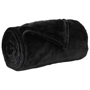 vidaXL Deky Čierna 240 x 270 cm 1.69 kg Fl&iacute;s
