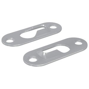 vidaXL Z&aacute;ves s Kľ&uacute;čovou Otvorom 2 ks Strieborn&aacute; 45 x 16 x 3.5 mm