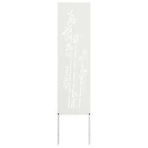 vidaXL Z&aacute;hradn&aacute; clona na s&uacute;kromie Kvetinov&yacute; Biela 32 x 140 cm