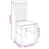 VidaXL jedálenské stoličky 2 ks Biela masívna drevená guma