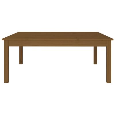 vidaXL Konferenčný stolík medovo-hnedý 100x100x40 cm borovicový masív