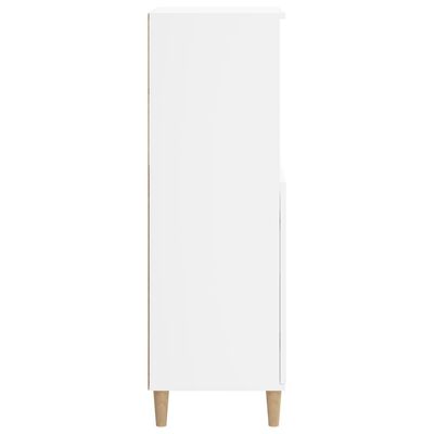 vidaXL Vysoká skrinka biela 60x36x110 cm spracované drevo