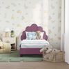vidaXL R&aacute;m detskej postele s čelom Fialov&aacute; 70 x 140 cm Zamat