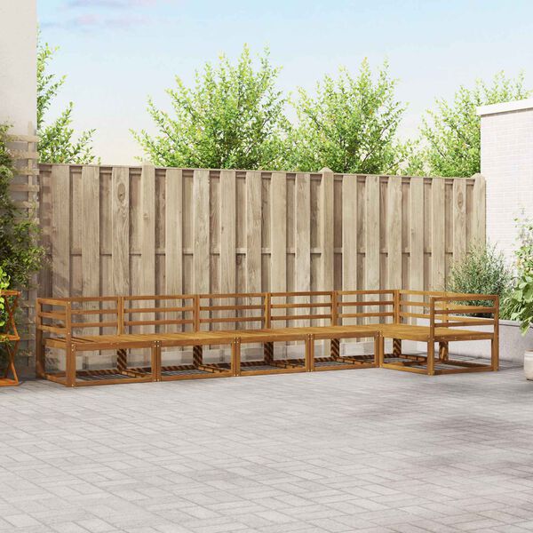 vidaXL Z&aacute;hradn&aacute; s&uacute;prava gaučov 6 pcs Pr&iacute;rodn&aacute; Pevn&eacute; ak&aacute;ciov&eacute; drevo