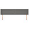 vidaXL Čelo postele so z&aacute;hybmi tmavosiv&eacute; 163x16x78/88 cm l&aacute;tka