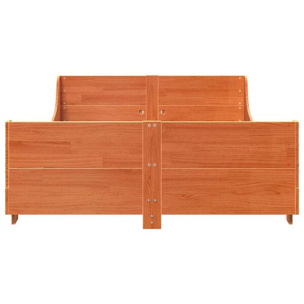 vidaXL Posteľ s matracom voskovo hned&aacute; 120x200 cm mas&iacute;vna borovica