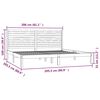 vidaXL Posteľný rám biely masívne drevo 200x200 cm