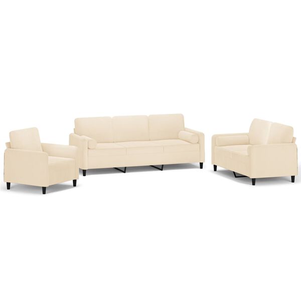 vidaXL 3-dielna sedacia s&uacute;prava s vank&uacute;&scaron;mi kr&eacute;mov&aacute; zamat