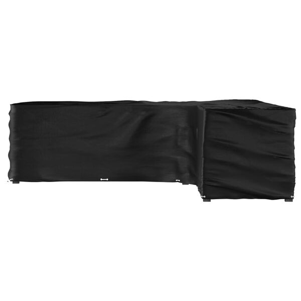 vidaXL Kryt na záhradný nábytok v tvare L 20 očiek 300x300x90 cm