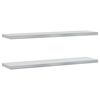 vidaXL N&aacute;stenn&eacute; police 2 ks 100x23,5cm strieborn&eacute; nehrdzavej&uacute;ca oceľ