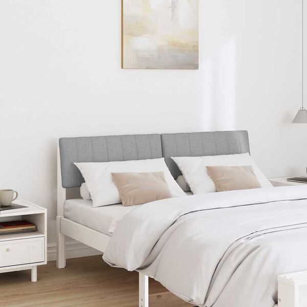 vidaXL Čal&uacute;nen&eacute; čelo postele Svetlosiv&aacute; 140 cm