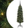 vidaXL Umel&yacute; vianočn&yacute; stromček s LED svetlom Zelen&aacute; 120 cm PVC a plast