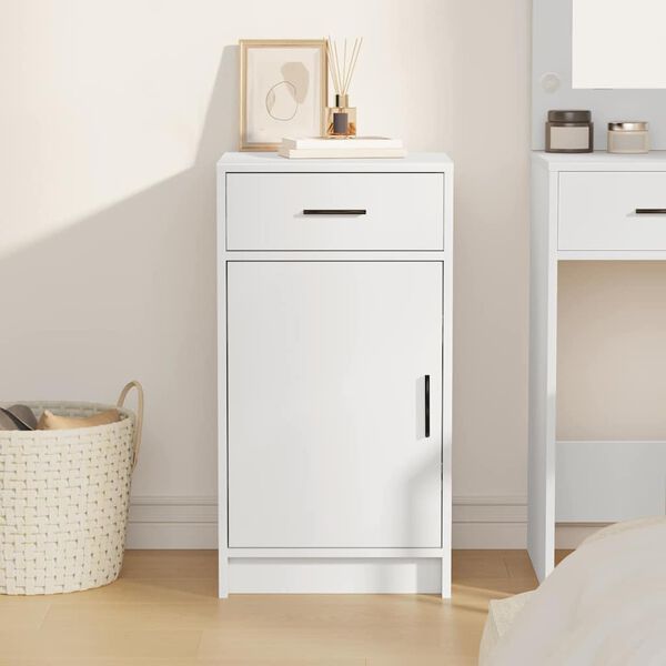 vidaXL Serv&iacute;rovacia skriňa Biela 40 x 40.5 x 75 cm Kompozitn&eacute; drevo