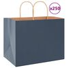 vidaXL Papierov&eacute; ta&scaron;ky 250 ks s r&uacute;čkami, modr&eacute;, 32x22x24 cm
