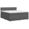 vidaXL Posteľ boxspring s matracom Tmavosiv&aacute; 160 x 200 cm L&aacute;tka