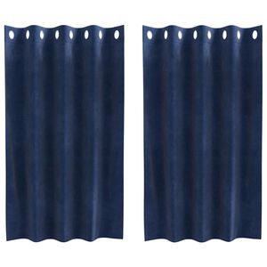 vidaXL Zatemňovacie z&aacute;vesy 2 ks Tmavomodr&aacute; 140 x 140 cm Zamat