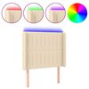 vidaXL Čelo postele s LED kr&eacute;mov&eacute; 103x16x118/128 cm l&aacute;tka