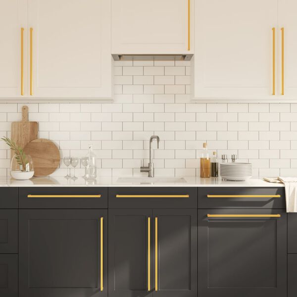 vidaXL Rukov&auml;te na skrinku 20 ks zlat&eacute; 480 mm nehrdzavej&uacute;ca oceľ