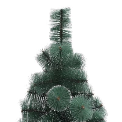 vidaXL Osvetlený umelý vianočný stromček, zelený 120 cm, PVC a PE