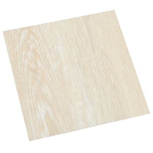 vidaXL Samo-lepiace podlahov&eacute; dosky Biela a b&eacute;žov&aacute; 30,5 x 30,5 cm