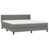 vidaXL Boxspring posteľ s matracom tmavosiv&aacute; 160x200 cm l&aacute;tka