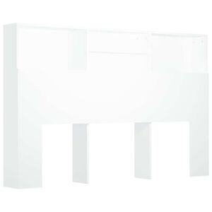 vidaXL Čelo postele so skrinkou biele 160x19x103,5 cm