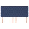 vidaXL Čelo postele modr&eacute; 180x7x118/128 cm l&aacute;tkov&eacute;