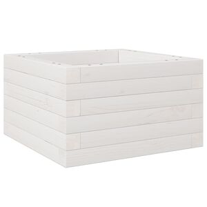 vidaXL Z&aacute;hradn&yacute; kvetin&aacute;č biely 40x40x23 cm borovicov&yacute; mas&iacute;v