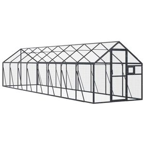 vidaXL Voli&eacute;ra antracitov&aacute; 1,79x8x1,85 m hlin&iacute;k