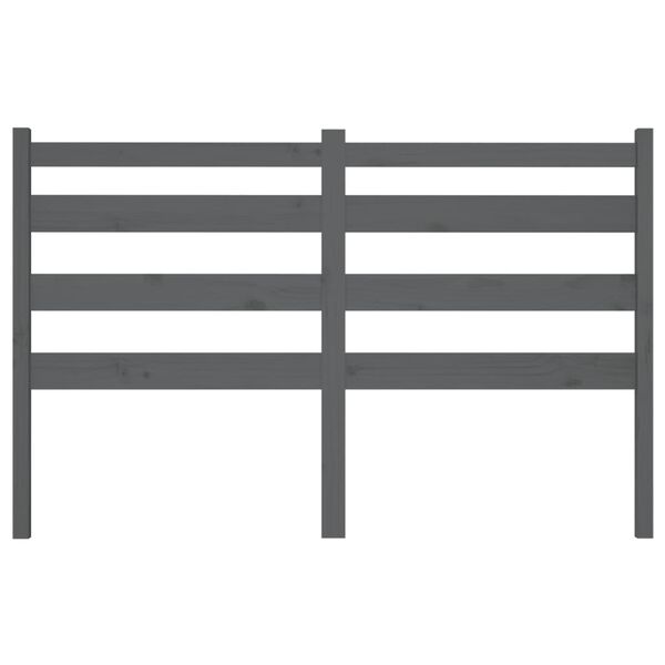 vidaXL Čelo postele sivé 156x4x100 cm masívna borovica