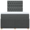 vidaXL Boxspring posteľ s matracom tmavosiv&yacute; 120x200 cm l&aacute;tka
