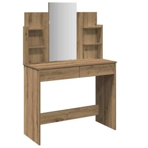 vidaXL toaletn&yacute; stol&iacute;k so zrkadlom Artisan Dub 96x39x142 cm
