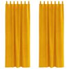 vidaXL Zatemňovacie z&aacute;vesy 2 pcs Horčicov&aacute; žlt&aacute; 140 x 260 cm Zamat
