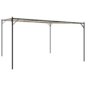 vidaXL Alt&aacute;nok b&eacute;žov&yacute; 4x4 m 180 g/m&sup2; l&aacute;tka a oceľ