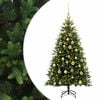 vidaXL Umel&yacute; vianočn&yacute; stromček s guľami 120 cm 150 LED Tepl&aacute; biela