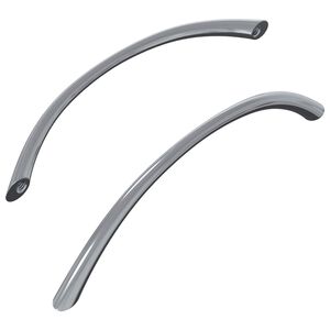 vidaXL rukov&auml;ť 2 ks Strieborn&aacute; 107 x 3.6 x 23 mm Nerezov&aacute; oceľ