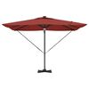 vidaXL Roma Parasol Červená 286 x 284 x 270 cm Hliník a polyester