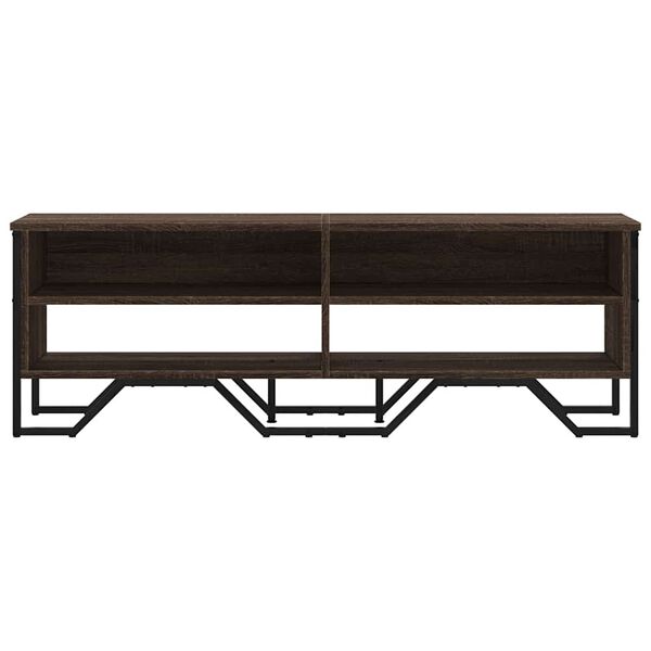 vidaXL TV stolík hnedý dub 122x34x41 cm kompozitné drevo