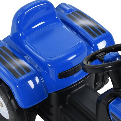vidaXL Pedálový traktor pre deti modrý