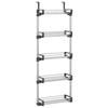 vidaXL Dverov&yacute; organiz&eacute;r s 5 policami 52x20x135 cm hlin&iacute;k